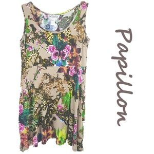 Papillon M Floral Jungle Print Summer Dress PD1614